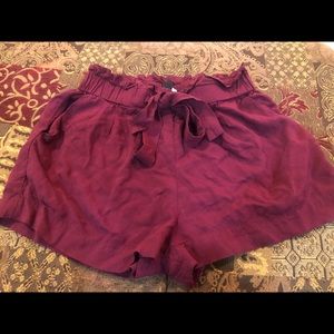 Burgundy shorts